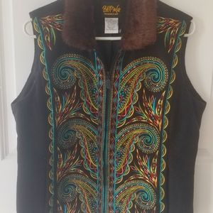 Women's  embroidered Bob Mackie vest